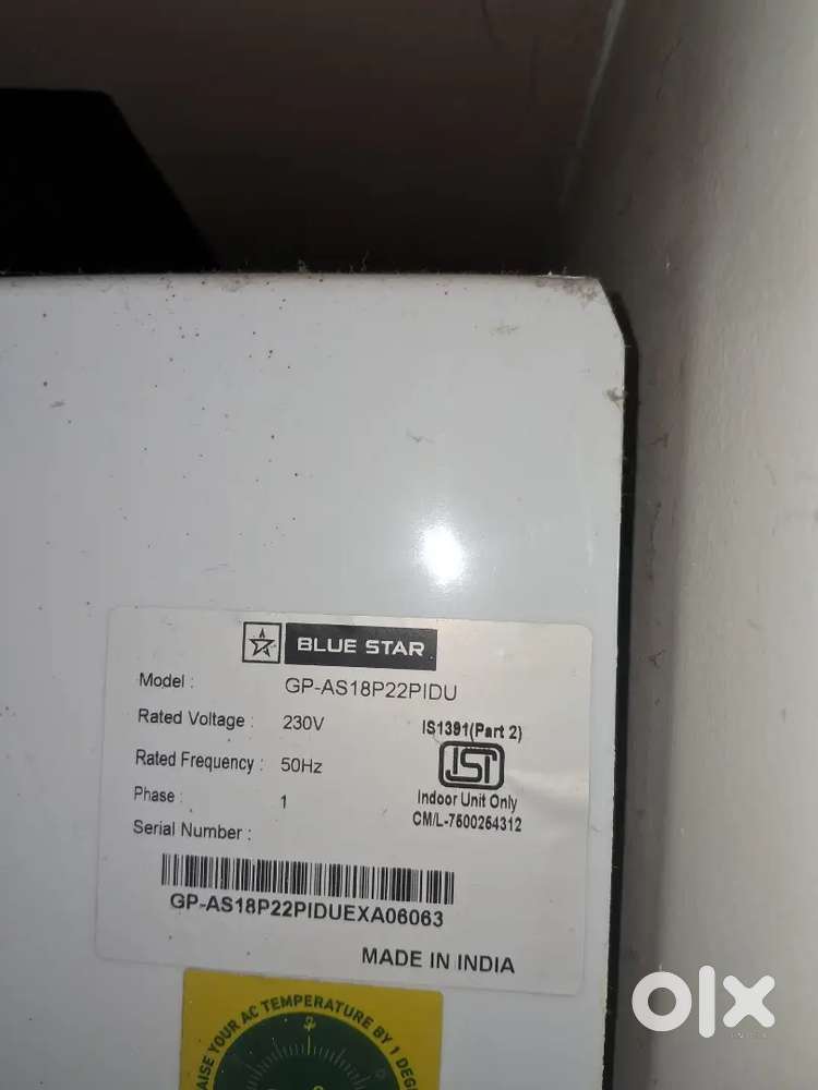 1.5 Ton blue star indoor 4 month old and voltas outdoor 6 years old