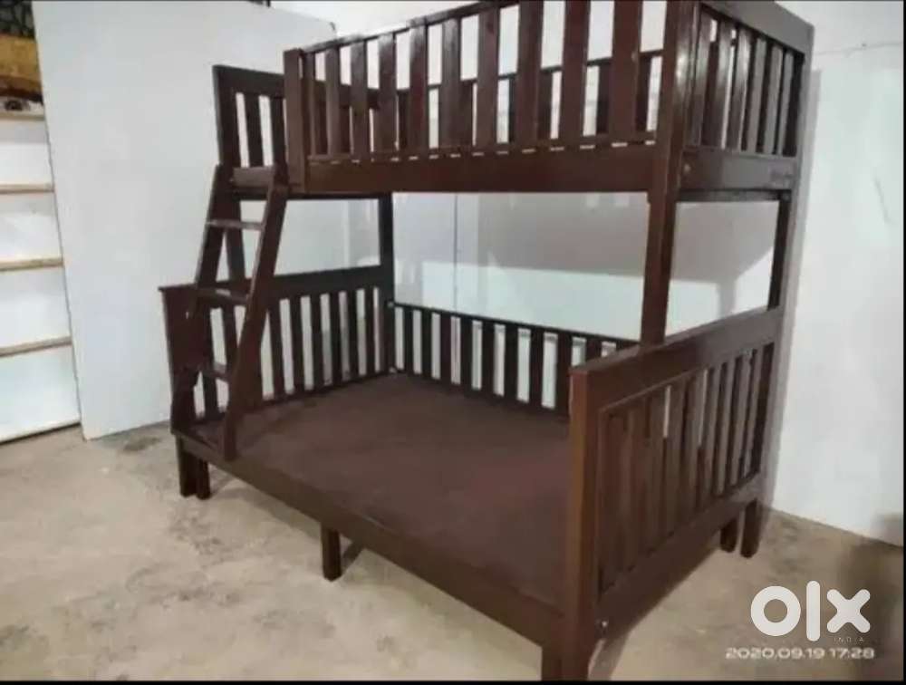 Wooden bunker cot size and colour customize available EMI  available