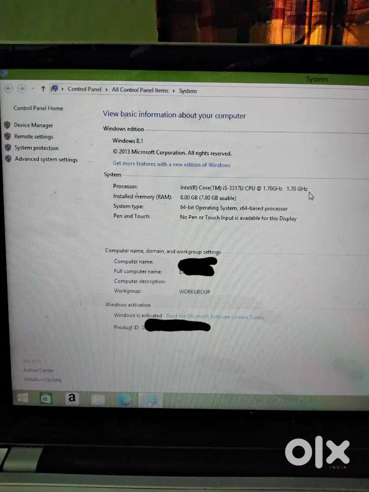 Acer Laptop- Aspire V5- Intel core- i5, 3rd gen , 8GB  750 GB