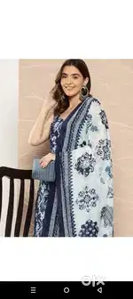 Gorgeous 3 piece women kurta set (blue)