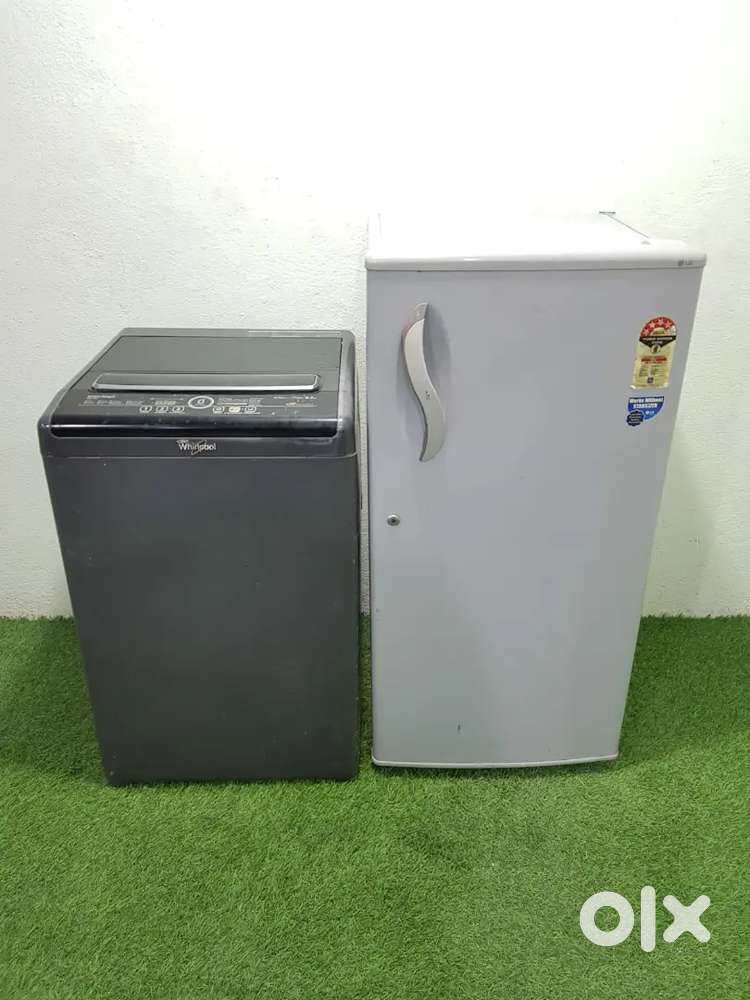 LG 190ltrs 4 star fridge n Whirlpool royale 6.5kg wit warranty