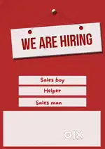 Wanted sales boy or helper