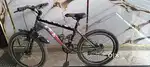 Sun bird modified cycle in black colour with anime stiker