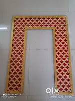 Ganpati decoration frame with golden Frame/ baground Frame backside