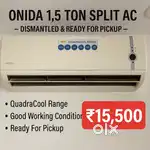 Onida 1.5 Ton Split AC – Powerful Cooling, Excellent Condition
