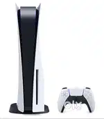 PS5 console with games