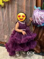Violet  colour  party wear gown
