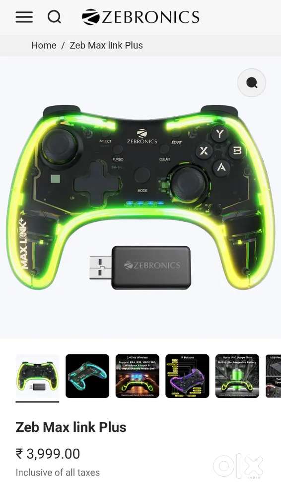 Zebronic wireless gamepad