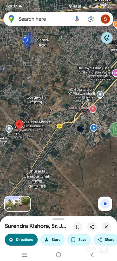 दानापुर रेलवे स्टेशन से 2.5 किमी और एम्स से 1 किमी दूर ऑन रोड प्लॉट