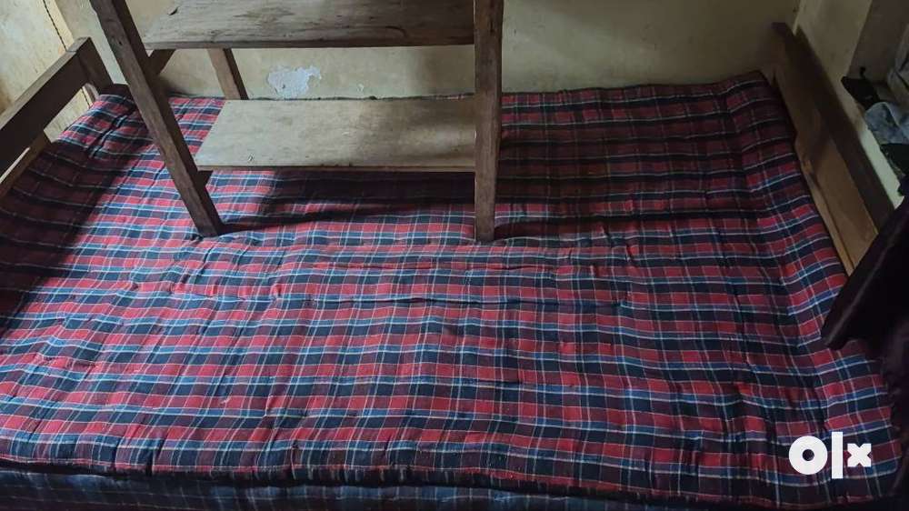 Double bed and table