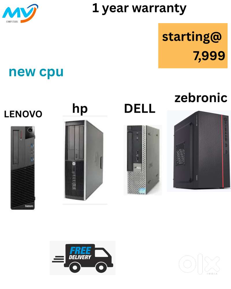 MS Office  1 - Year Warranty  Starting @ 8,999  Branded CPU