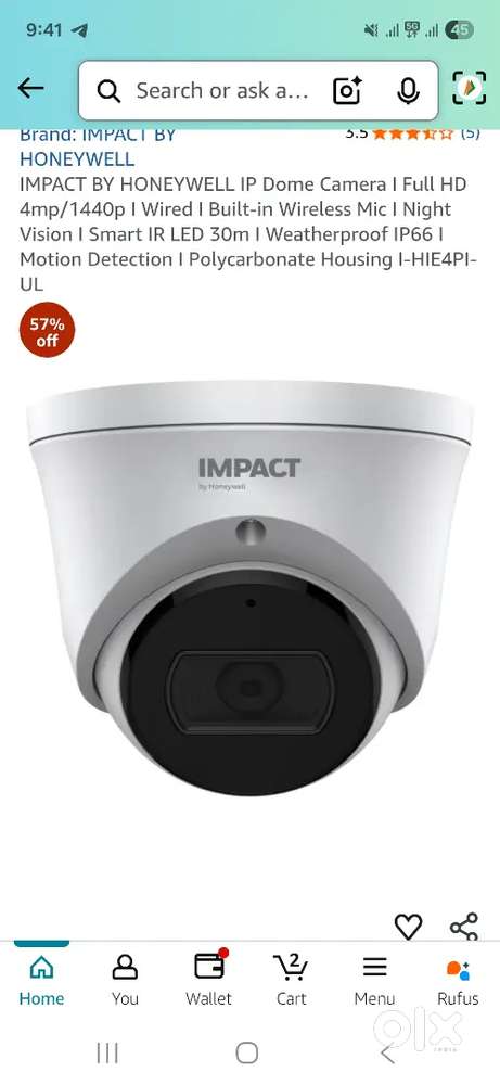 Honeywell impact camera 4mp ip camera