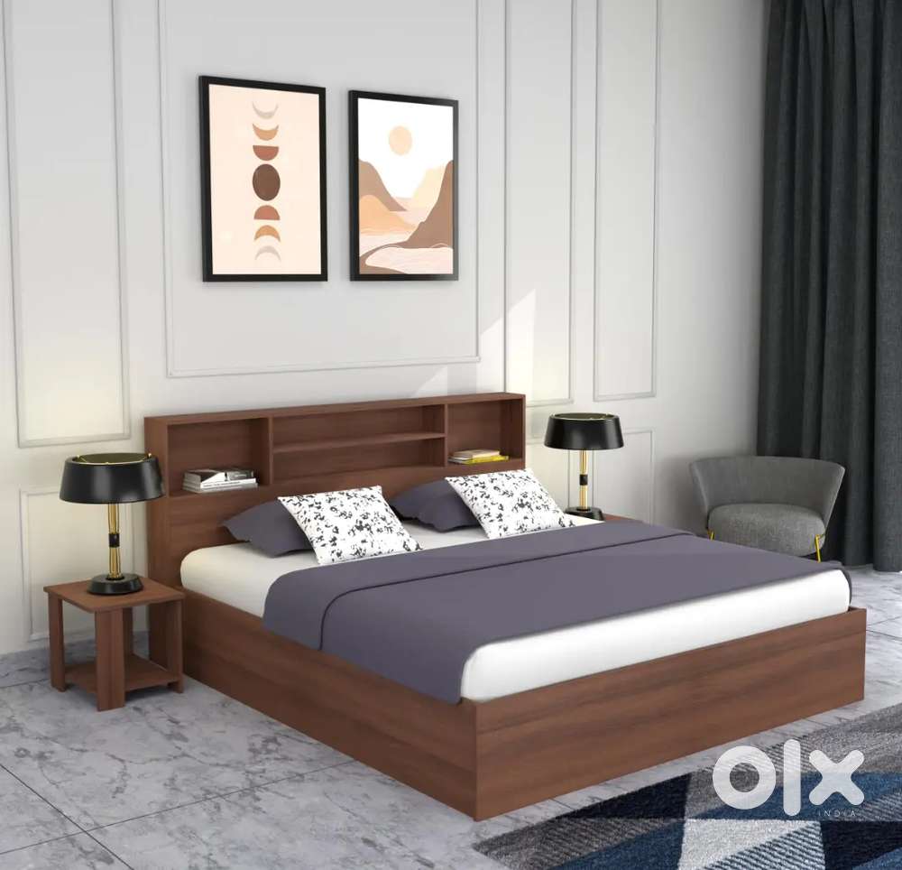 Upto 70% of buy new double bed with box 5990/-