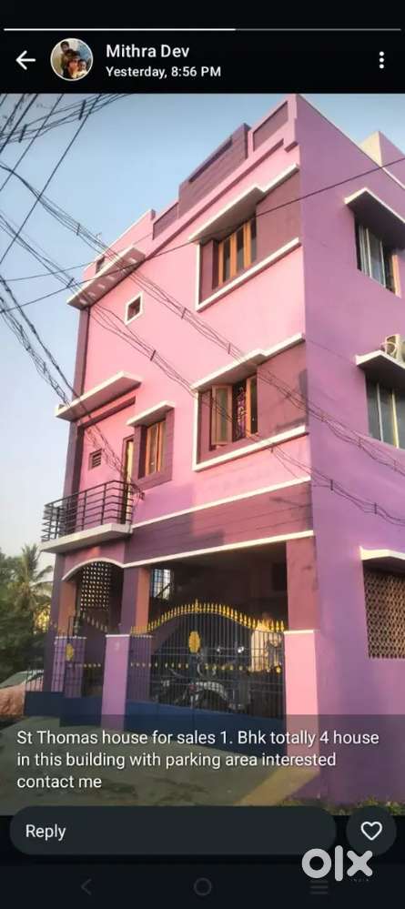 Individual house with 4 single BHK nearby School on corner for sale