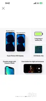 I PHONE 13 4/128 GB WITH BRAND BOX AND BILL AND CHARGER