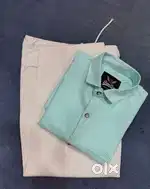 Classic Green Line Shirt & White Pant Combo – Stylish Trendy Outfit