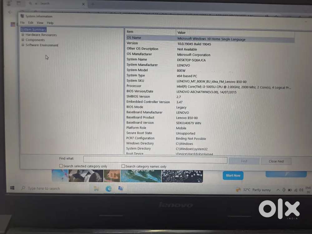 LAPTOP FOR URGENT SALE / LENOVO B50-30 / BEST Specs SSD Drive