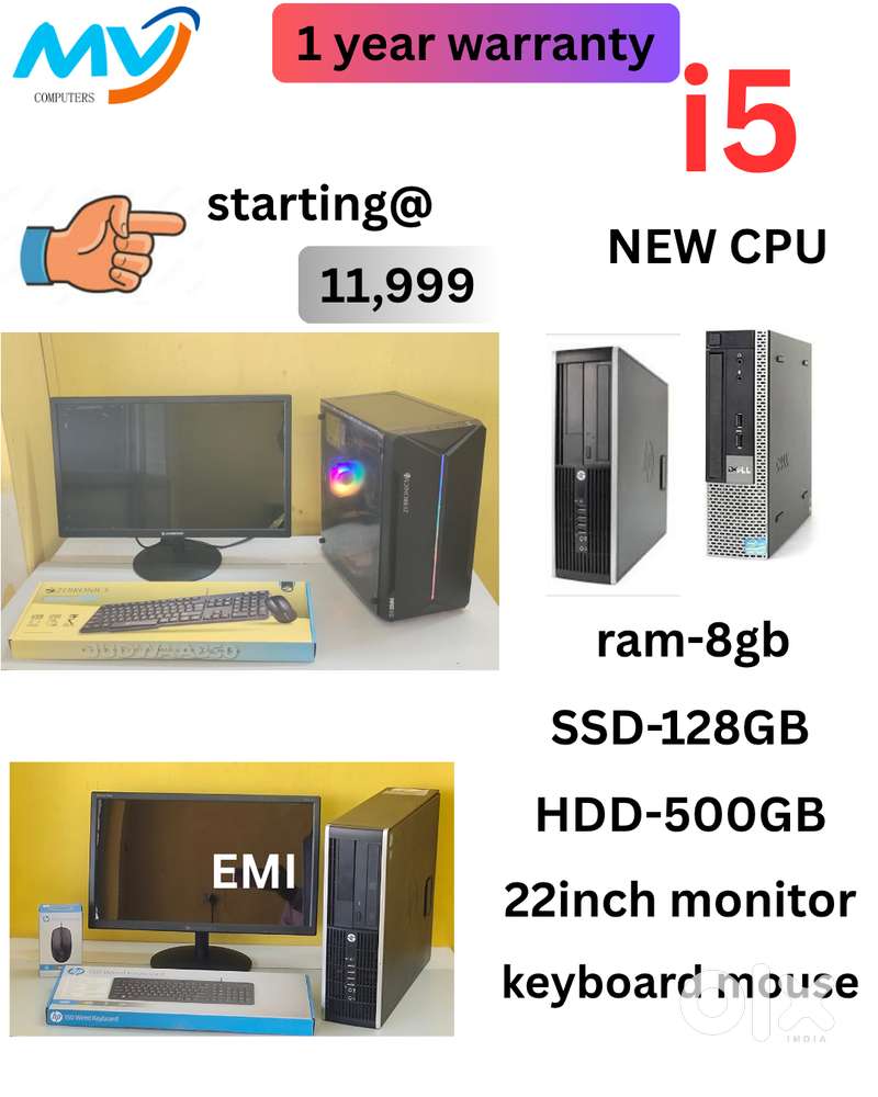 Monitor - 22-inch  All Basic Software Loaded  Windows OS