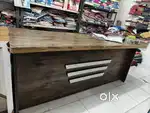 Counter table of brown color