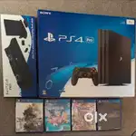 PlayStation 4 Pro Black 1TB CUH-7000BB01 – SSD Upgraded + 4 Games