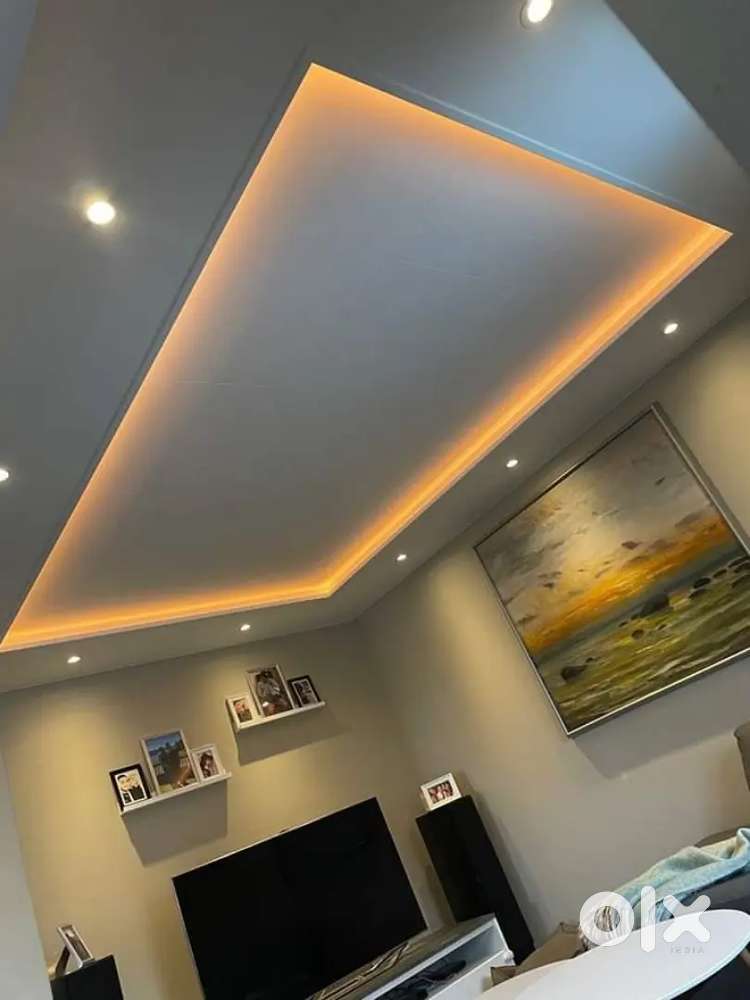 All interior work Gypsum celing grid celing gypsum partision paint