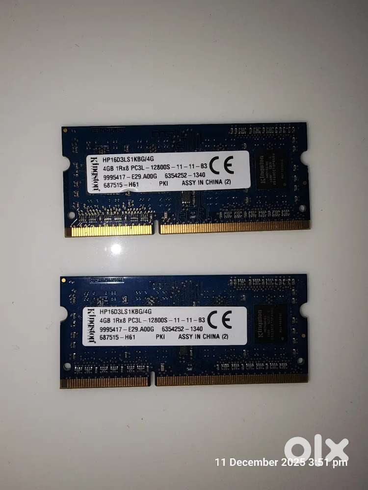 DDR3L memory card for laptop computer