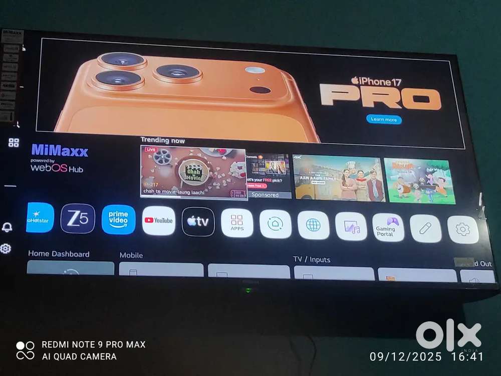 Mimaxx webos Smart android LED TV (50*)in black colour