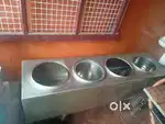 hotel dosa tava and 5 steamer