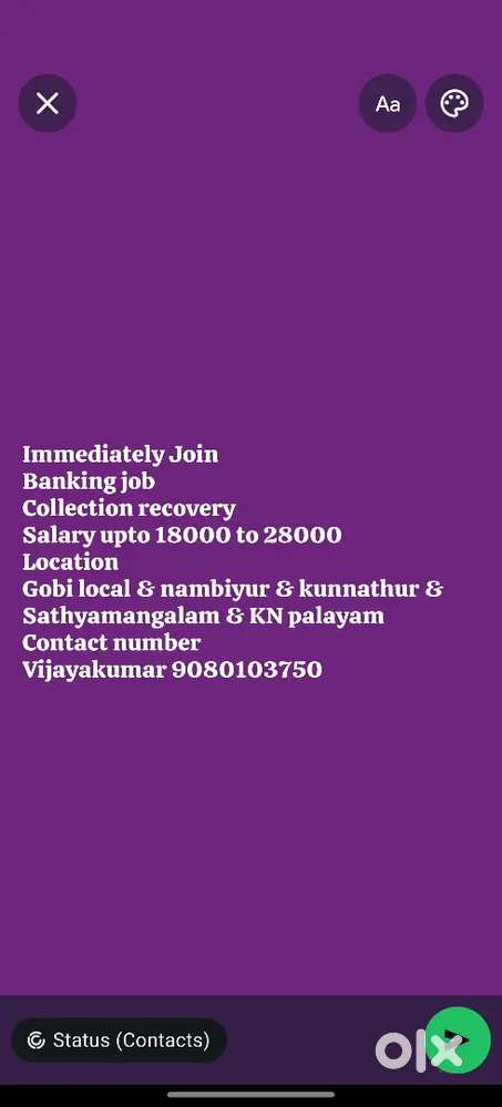 Bank job collection recovery