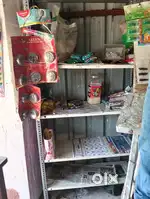 Wood with mirrorShop rack and steel rack