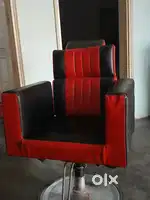 Brand new red and black colour parlour chair least used