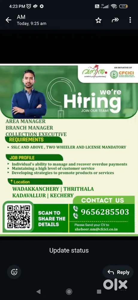 Wanted collection executive
