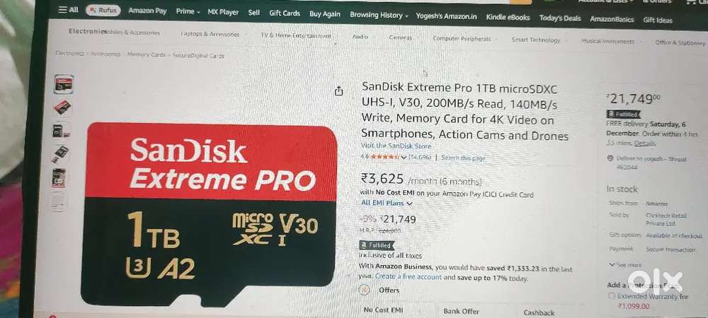 SanDisk Extreme Pro 1TB microSDXC card