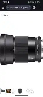 Sigma 1.4 35 mm e mount lens