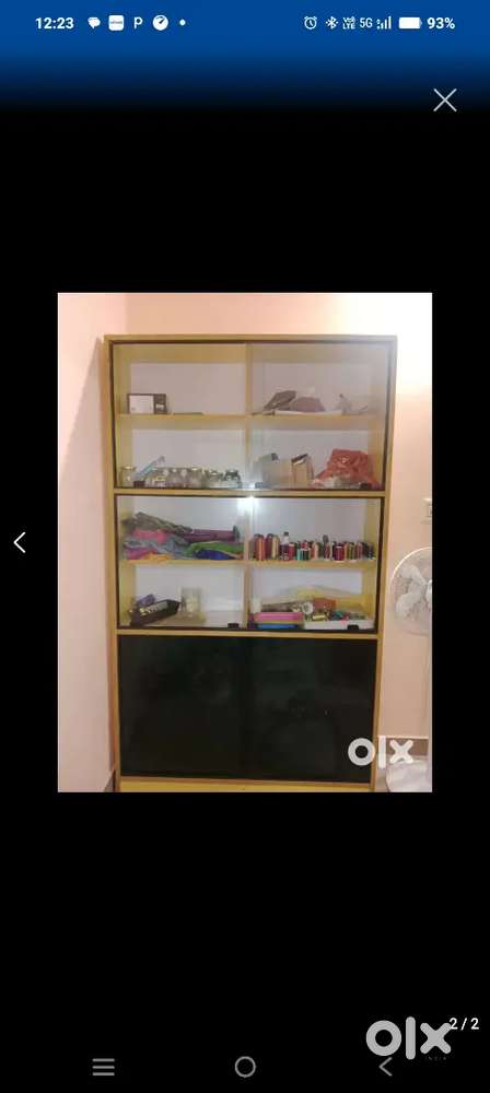 Cash table and cupboard