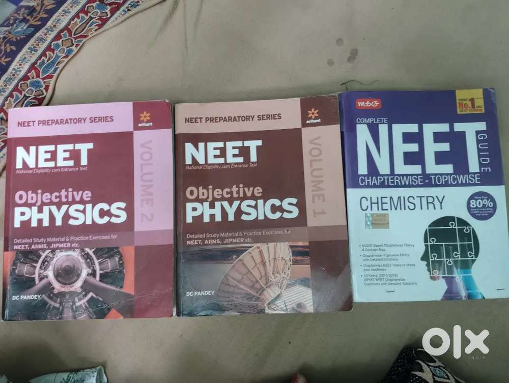 Neet physics ( DC PANDEY ), NEET CHEMISTRY ( MTG )