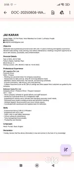 I Need job as personal car driver / automatic luxury car driver job..