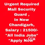 Mall Security Guard Job New Chandigarh - All India Candidates Welcome