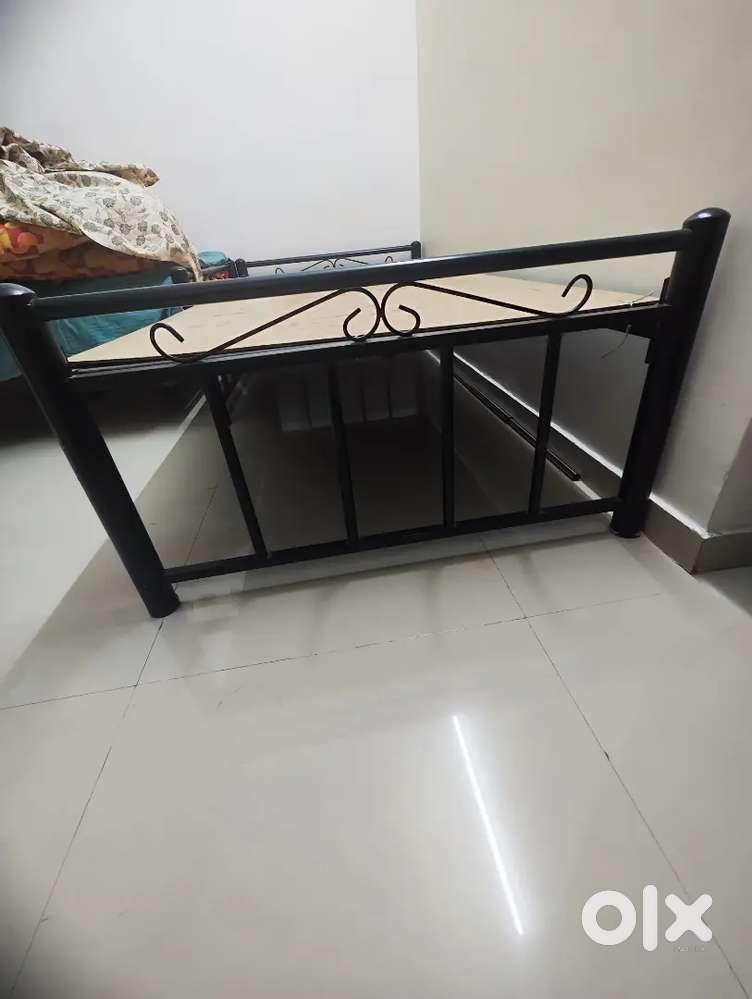 Iron Bed with Plywood Top