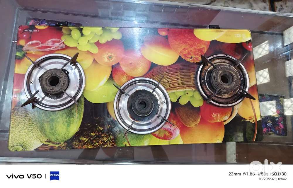Gas Stove , Stylish Glass-Top Gas stove- Modern look , Fully fuctional