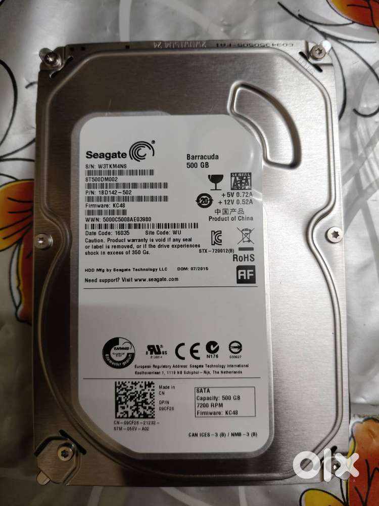 Seagate Barracuda 500GB HDD , ST500DM002, 7year old