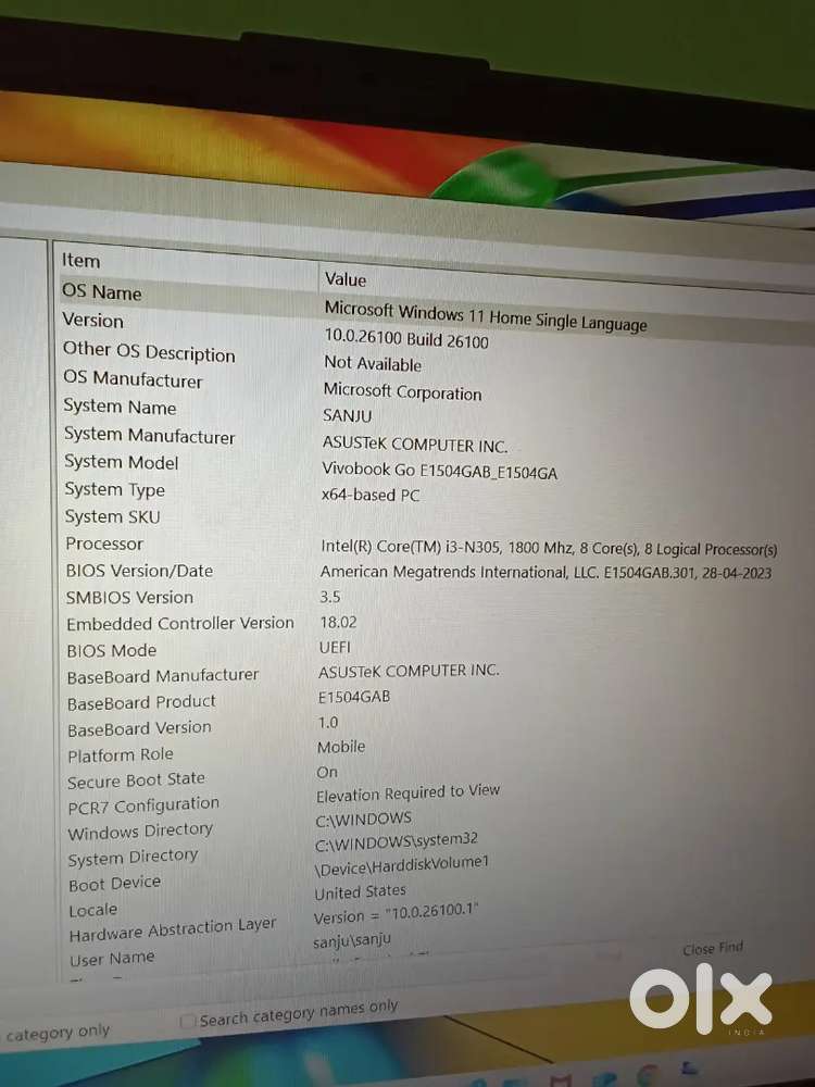 ASUS Vivobook LAPTOP ONLY 3 MONTH OLD