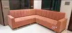 Green colour l shape with strypes available in Starf furniture