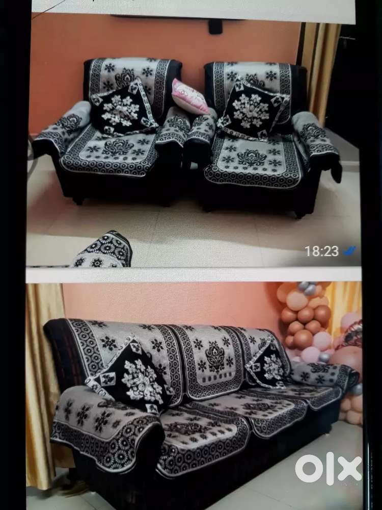 सोफ़ा सेट 1_3 seater + 2 सेपरेट सोफ़ा का chair