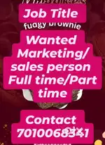 Wanted 2years experienced marketing sales person with vehicle