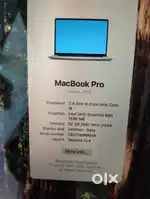 MacBook Pro 16 inch, 32 GB RAM, 500 GB Hard Disk, Intel i9 Processor