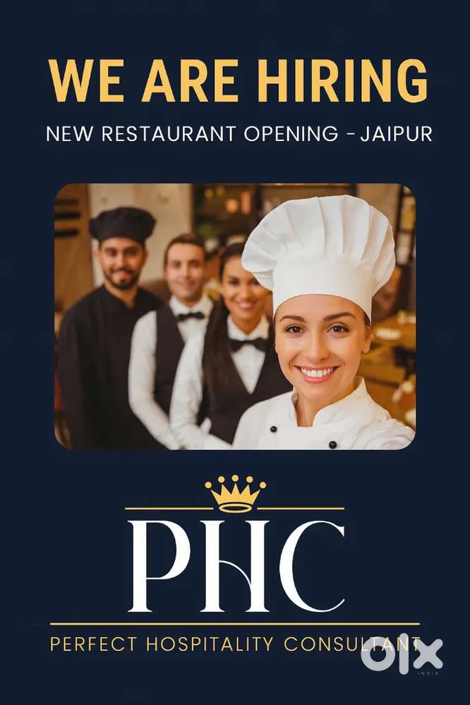 Restaurant Staff Required for New Opening In Jaipur
