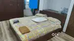 King size bed with mattress & 3 +2 Door wardrobe