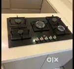 Kaff Glass Automatic Gas Hob 5 burner 90 cm