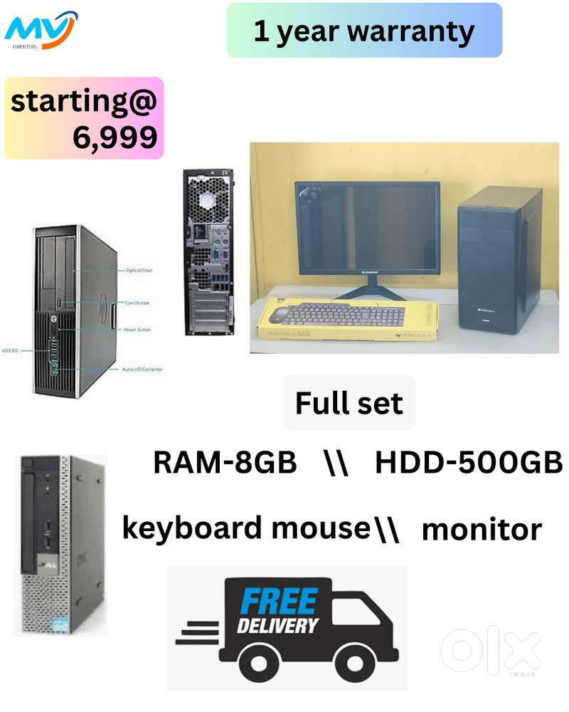 500GB Hard disk  Replacement Warranty  Cash on home delivery